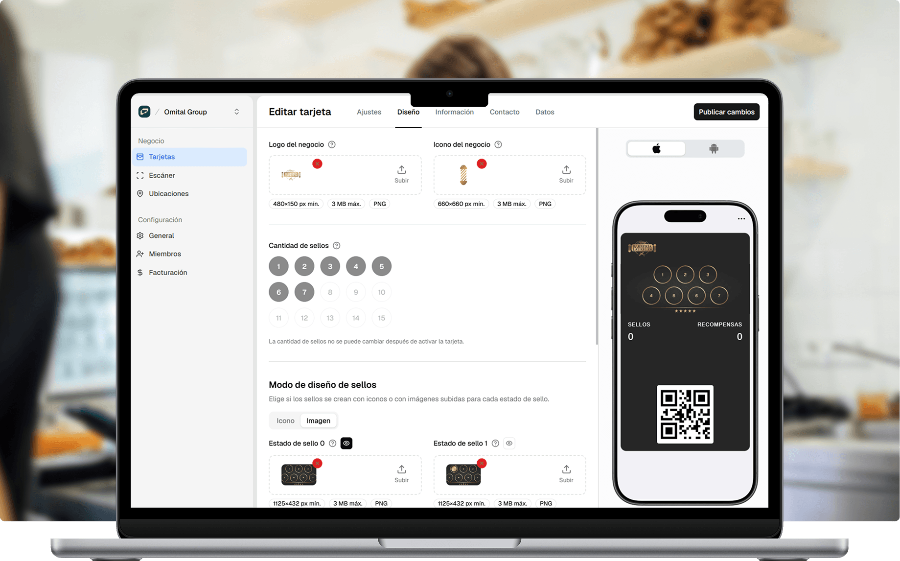 Loyalum: diseño de tarjeta y configuración de Wallet en tu negocio.